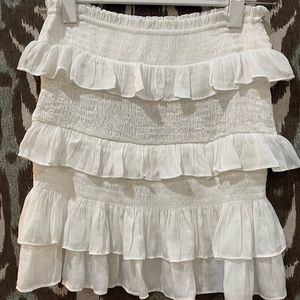 Do+Be white ruffle skirt/halter top. So cute for Bama rush or games. Sz Small
